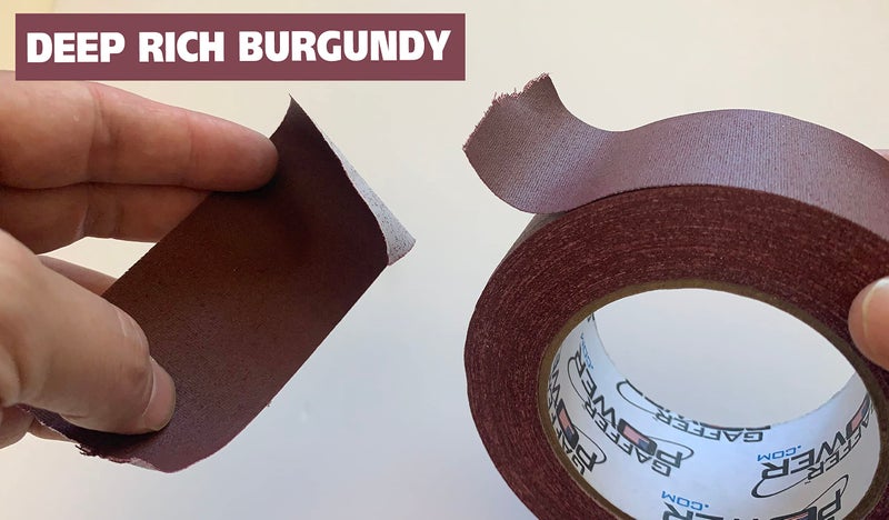 Gaffer Power Gaffers Tape 2 Inch | Deep Rich Burgundy | USA Made Quality | Leaves No Residue - Image 2